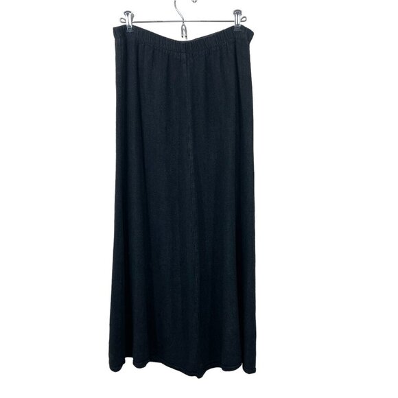 Vintage CP Shades Size Large Pull-On Elastic‎ Waist Maxi Linen/Rayon Black Skirt - Picture 1 of 6